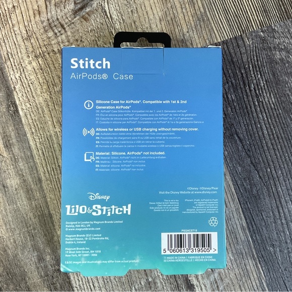 Disney Lilo & Stitch AirPods Case Cover Compatible with 1st & 2nd Generation - Picture 2 of 4